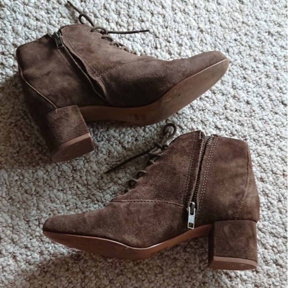 Madewell the Emilia lace up boot brown size 7